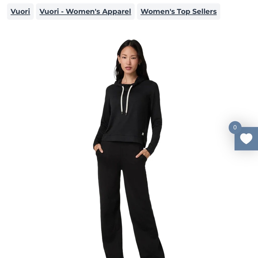 Vuori DreamKnit Set Halo Hoodie + Pant Black Heather L NWT